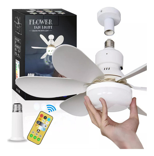 Ventilador De Teto Com Luminária De Ventilador Único