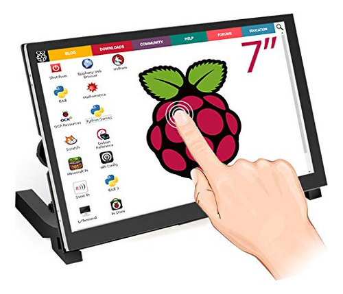 Monitor Raspberry Pi De 7 PuLG Ips Con Pantalla Táctil Usb H