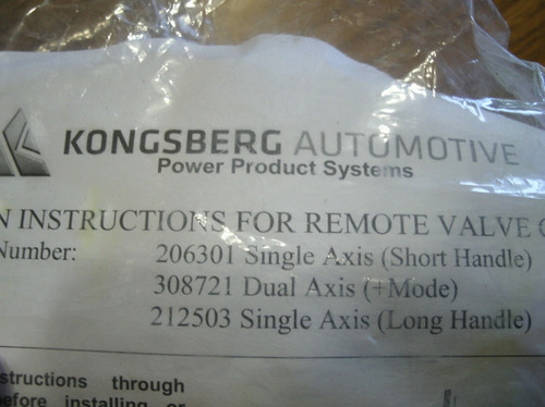 New Kongsberg 308721 Dual Axis +mode Remote Valve Contro Bbz