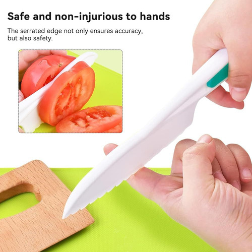 Zlj Xj Cuchillo Infantil, Juego Cuchillos Cocina Para