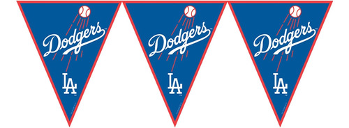 Pancarta Banderin Beisbol Los Dodgers Los Angeles 12 Pies Pi