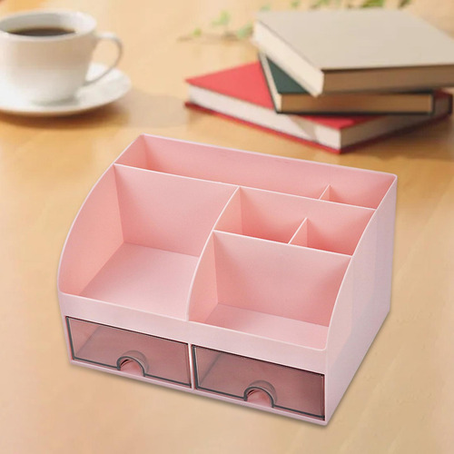 Organizador De Escritorio Con Cajones, Soporte De Rosa