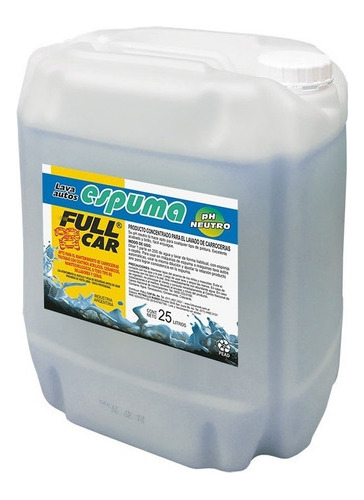 Shampoo Full Car Espuma Activa - Ph Neutro - 20 Litros