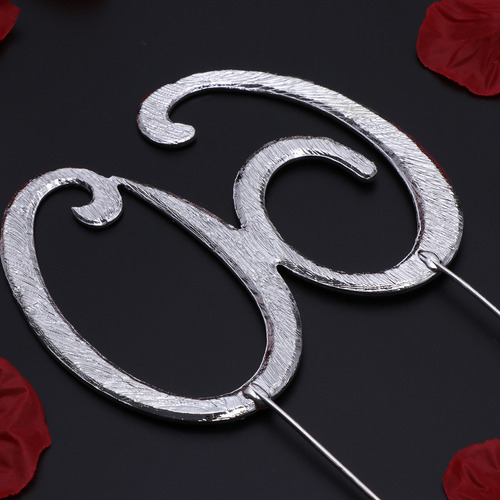Topo De Bolo Com Strass Número 60