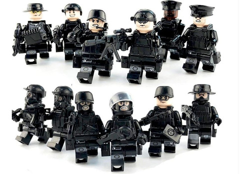 Swat Unidades Especiales 12 Figuras Militar Compatible Lego