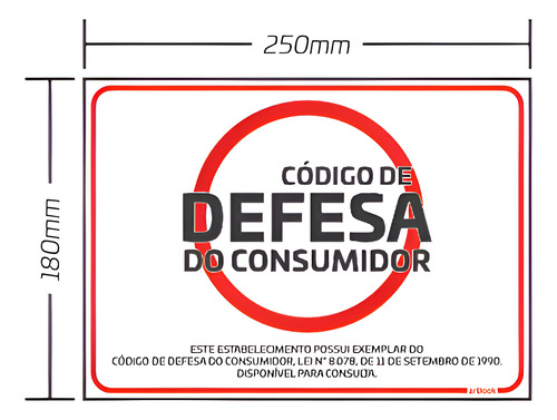 Adesivo Defesa Do Consumidor 25x18cm Laminado