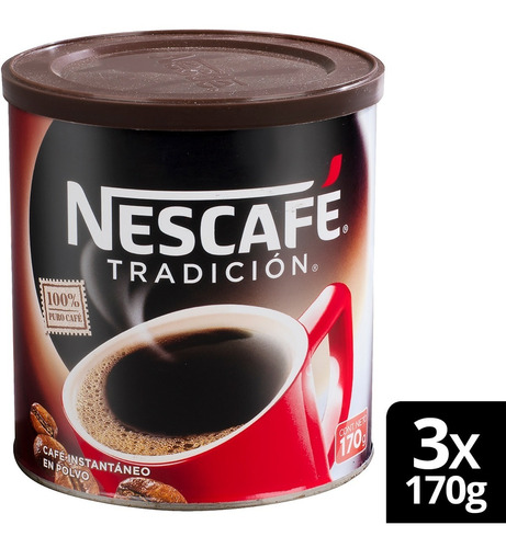 Café Nescafé® Tradición Tarro  170g Pack X3