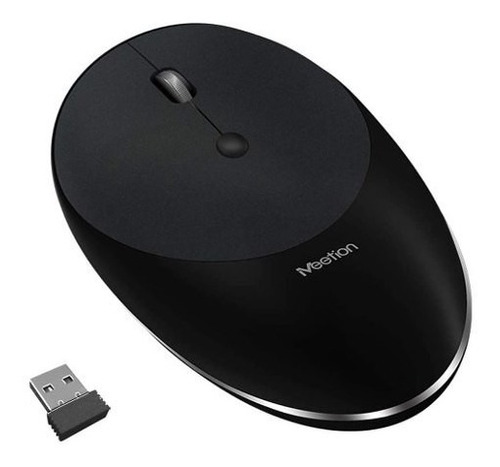Mouse inalámbrico recargable Meetion  R600 MT-R600 negro