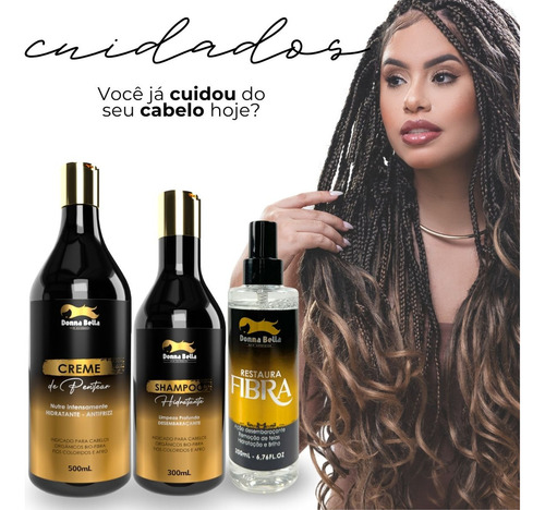 Shampoo Hidratante Para Cabelos Orgânicos, Apliques E Cachos