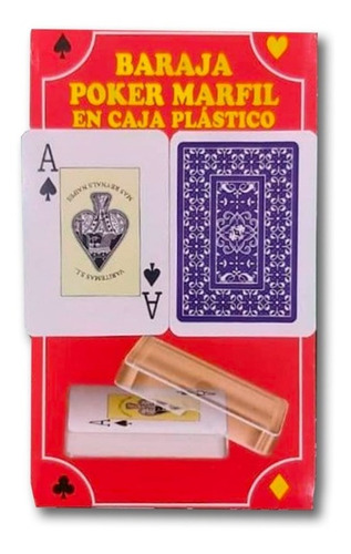 Baraja Poker Marfil En Caja Plástico (cartas)