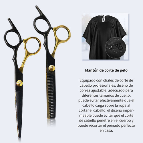. 11 Pcs Kit De Tijeras Barbero Estilista For Cortar Cabello