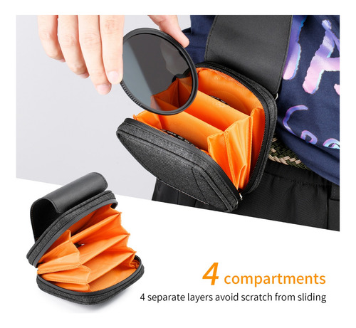 K&f 4 En 1 Funda Básica Para Filtros De Objetivo De Cámara