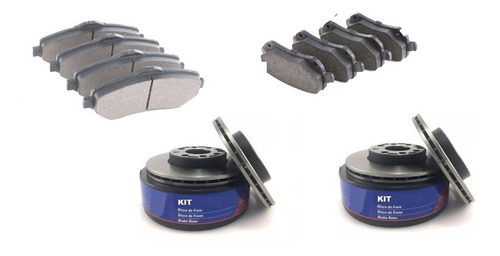 Kit 4 Discos + 8 Pastillas De Freno Del Y Tras Ford Focus 2