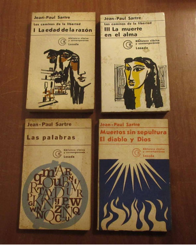 Lote 4 Libros Jean-paul Sartre La Edad De La Razon La Muerte