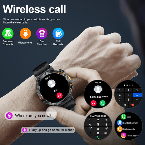 Reloj Inteligente Llamada Deportivo Hombre Bluetooth Fitness