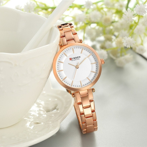 Relojes Analógicos Cuarzo Impermeables Curren9054 Para Mujer