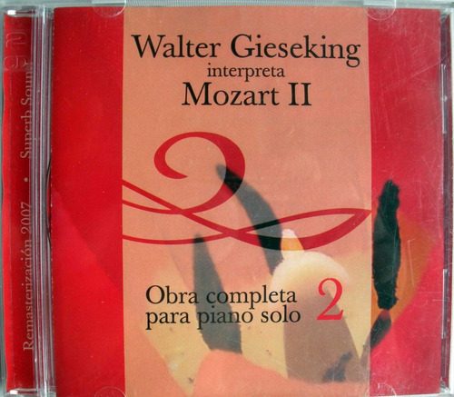 Walter Gieseking - Mozart 2 Cds - Obra Completa Para Piano 