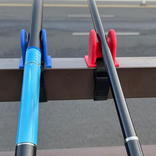 Soporte Para Caña De Pescar Con Clip En Un Azul Con Forma