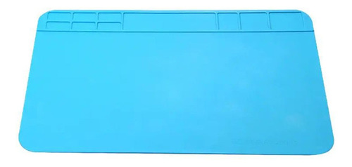 Tapete Manta Antiestático Suporta Calor Silicone 30x20 Cor Azul