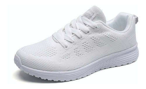 Zapatillas De Mujer De Tenis Transpirables Con Cordones