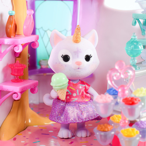 Juego De Casa De Muñecas Cristal Con 36 Accesorios Unicornio