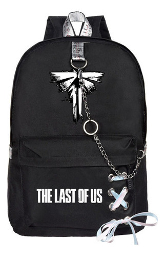 Mochila Escolar The Last Of Us Con Correa Negra, Nueva Estam