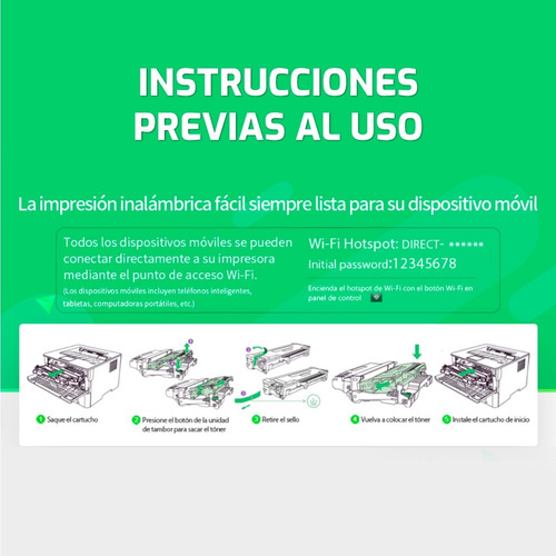 Imagen 9 de 10 de Impresora Pantum Laser Simple Función P3010dw Wifi Usb Nfc