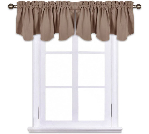 Cenefa Opaca Para Dormitorio, 52 X 18 Pulgadas, Bolsill...