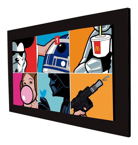 Cuadro 60x40cms Decorativo Starwars Popart +envío Gratis