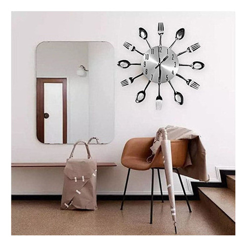 Reloj De Pared De Cocina Con Cucharas Y Tenedores, Big Deco