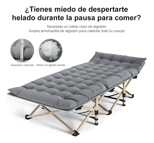 A Catre Plegable Acampar Portátil Campismo Con Colchón