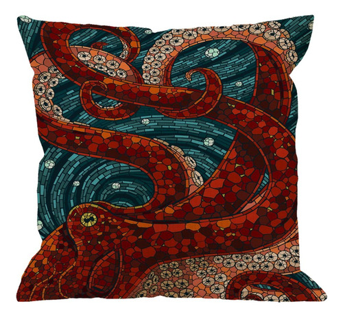 Hgod Designs Kraken Funda Almohada Sea Monster Octopus Cojin