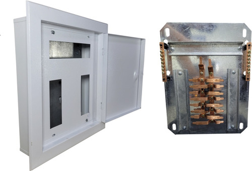 Quadro Distribuição Embutir Com Kit Bifásico 16c Din 100a