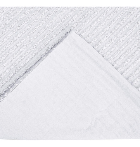 Funda King De Algodón Capitoné Blanca Diseño De Rayas