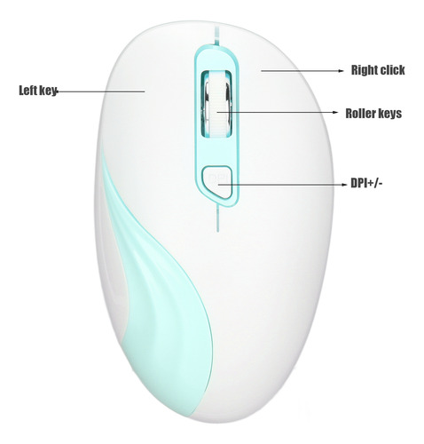 Mouse Sem Fio Silencioso Com Design Ergonômico Ajustável De