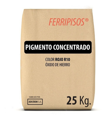 Oxido De Hierro Rojo Concentrado (ferrit) X X 25 Kg