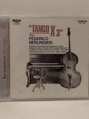 Trío Federico Berlingieri Tango X3 Cd Nuevo 