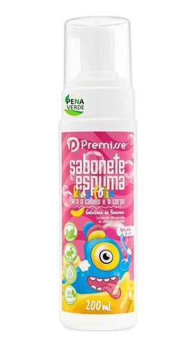 Sabonete Espuma Para Banho Infantil Kids 200ml - Banana