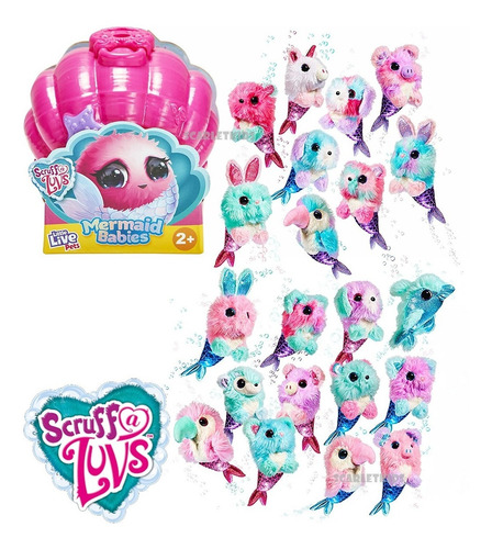 Imagen 4 de 8 de Peluche Mermaid Babies Scruff A Luvs Little Live Pets Orig