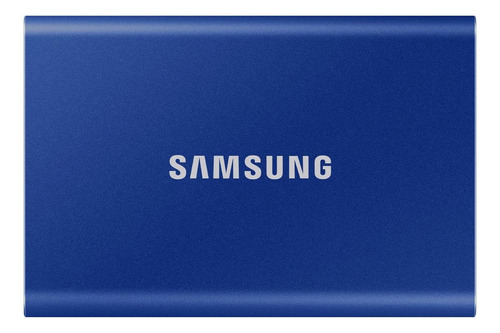 Imagen 1 de 4 de Disco sólido SSD externo Samsung T7 MU-PC2T0T 2TB azul