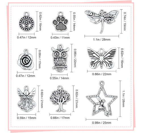 200 Pcs Al Por Mayor Lotes Granel Hacer Joyas Encantos ...