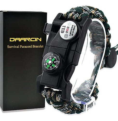 Pulsera De Paracord De Supervivencia Daarcin, Iniciador De F