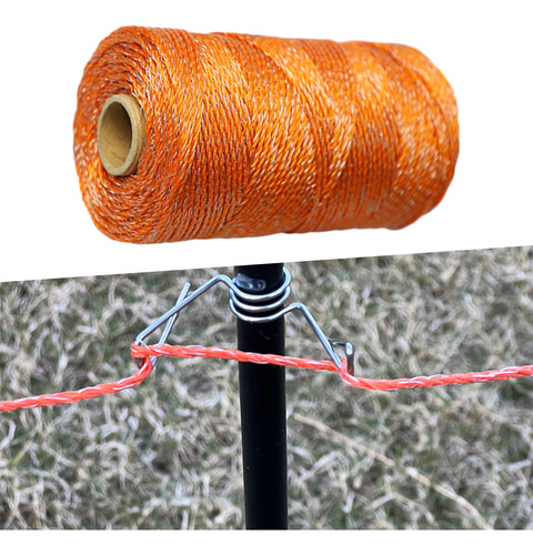 Cuerda De Alambre Para Cerca Eléctrica, Color Naranja,