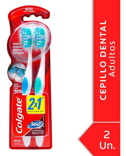 Cepillo Dental  Luminous White 2x1 X2un Colgate