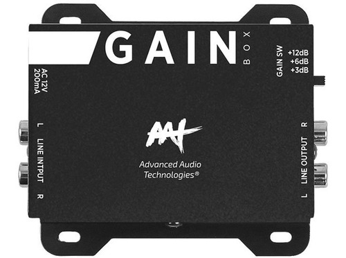 Amplificador De Sinal De Linha Ajustável AAT Gain Box Cor Preto