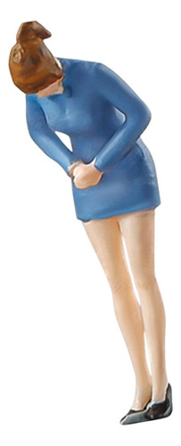 Figura En Miniatura Figuras De Diorama Chica En Vestido Azul