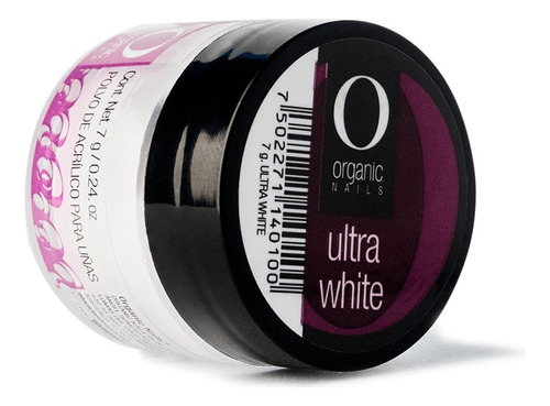 Acrilico En Polvo Organic Nails Color Ultra White 7gr