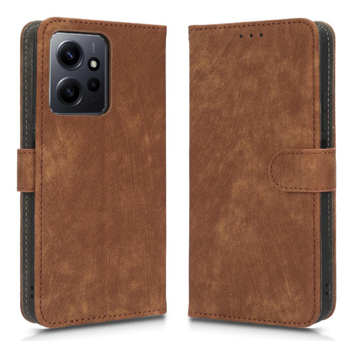 Funda Para Xiaomi Redmi Note 12 4g Tarjeta De Cierre Pu