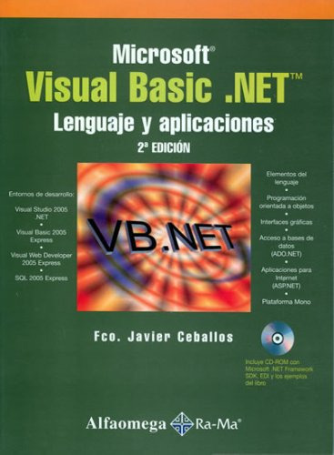 Libro Visual Basic .net Lenguaje Y Aplicaciones 2 Ed Cd De F