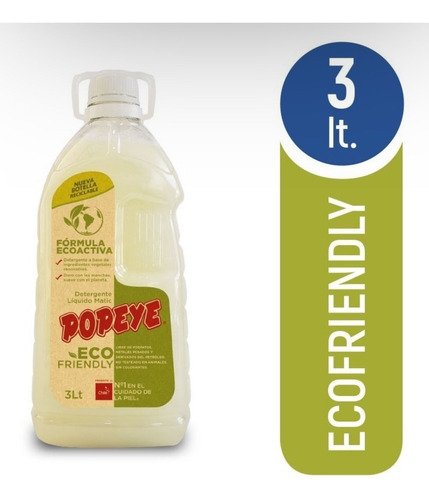 Detergente Popeye Eco Friendly Botella 3l